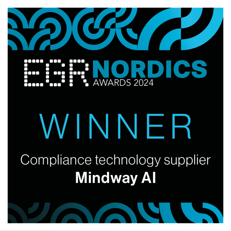 EGR Nordics Awards 2024 - Mindway AI - Compliance Technology Supplier